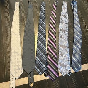 Elegant Men's Tie Set - Black, Gray, Purple